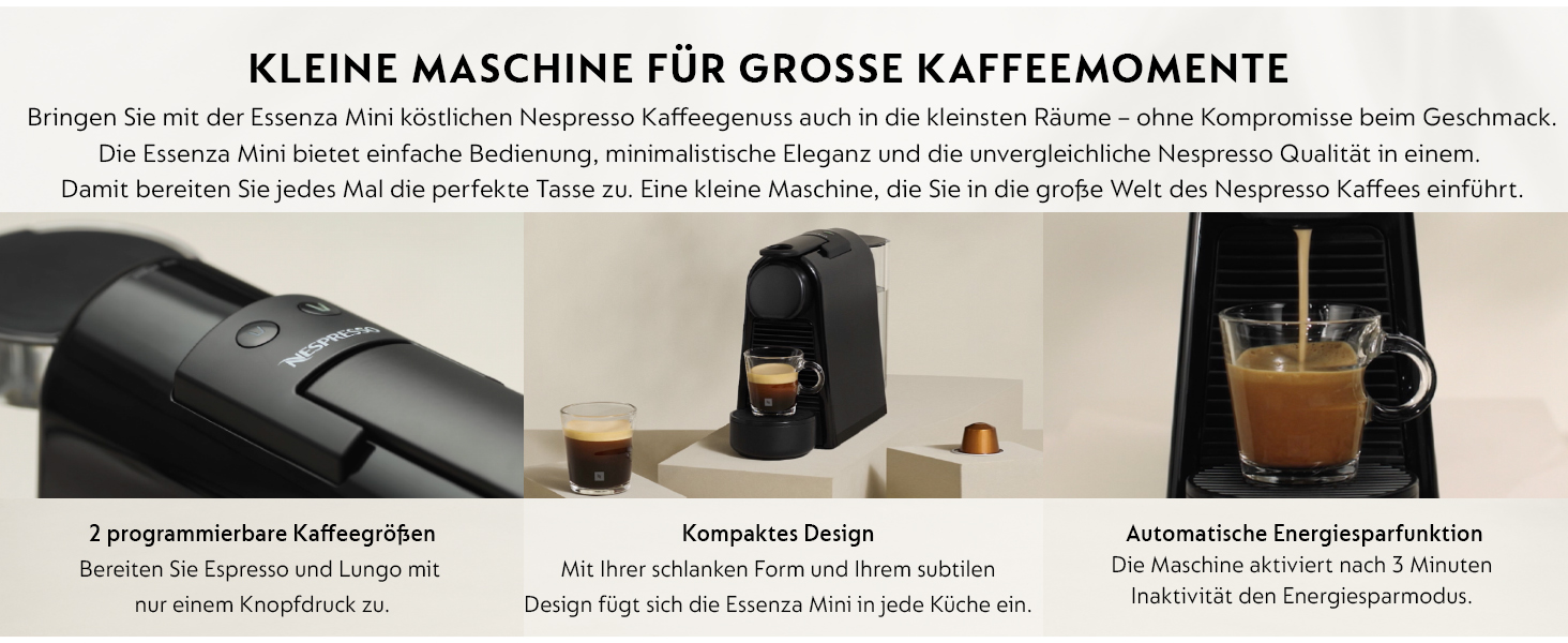 Кофеварка капсульная 1370 Вт, 19 бар, черная Nespresso Essenza De'Longhi