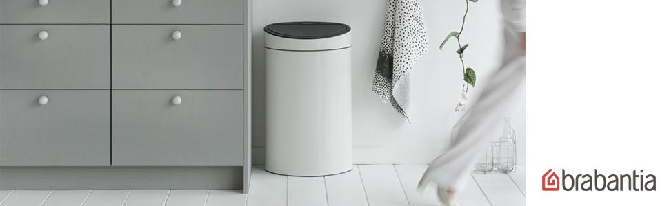 Мусорный бак 40 л белый Touch Bin Brabantia