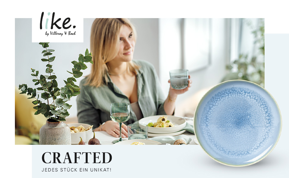 Суповая тарелка 21,5 см, серо-синяя Crafted Villeroy & Boch