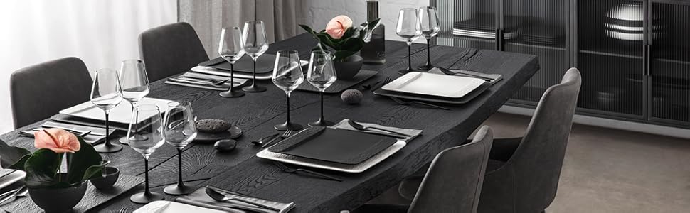 Набор столовых приборов 20 предметов Black Manufacture Rock Villeroy & Boch