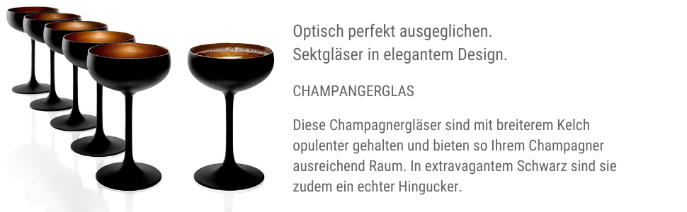 Набор бокалов для шампанского 6 шт. 230 мл, черно-бронзовый 2730008EL098 Stölzle Lausitz 