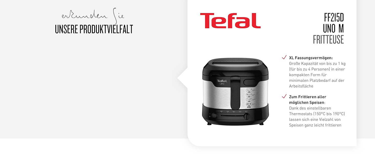 Фритюрница Tefal Super Uno FR3140 / 2,2 л / 1800 Вт