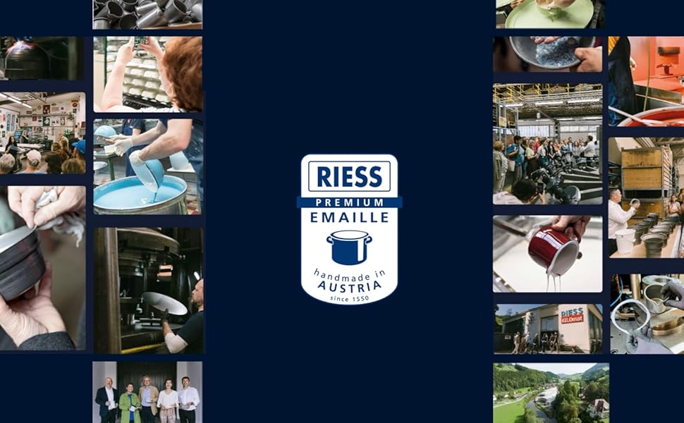 Кастрюля со стеклянной крышкой Ø 24см, АКВАМАРИН СИНИЙ Riess