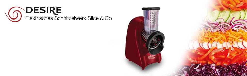 Миксер с 3 насадками, 200 Вт, контейнер 500 мл Russell Hobbs Desire Slice & Go 