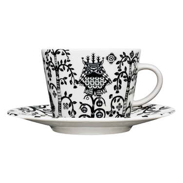 Блюдце к чашке для кофе Ø 15 см черно-белое Taika Iittala