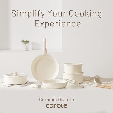 Набор кухонной посуды 17 предметов White CAROTE