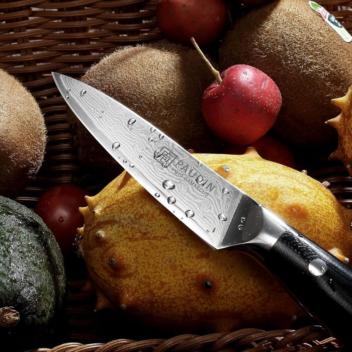 Нож для чистки овощей из дамасской стали 9 см Damascus PAUDIN