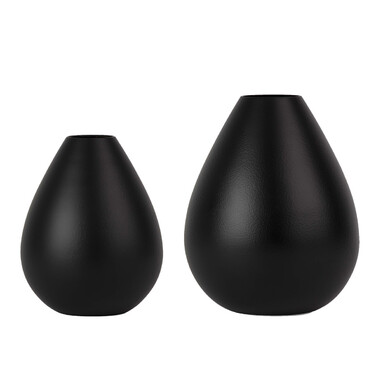 Ваза 15 см черная Royal Vase Design Letters