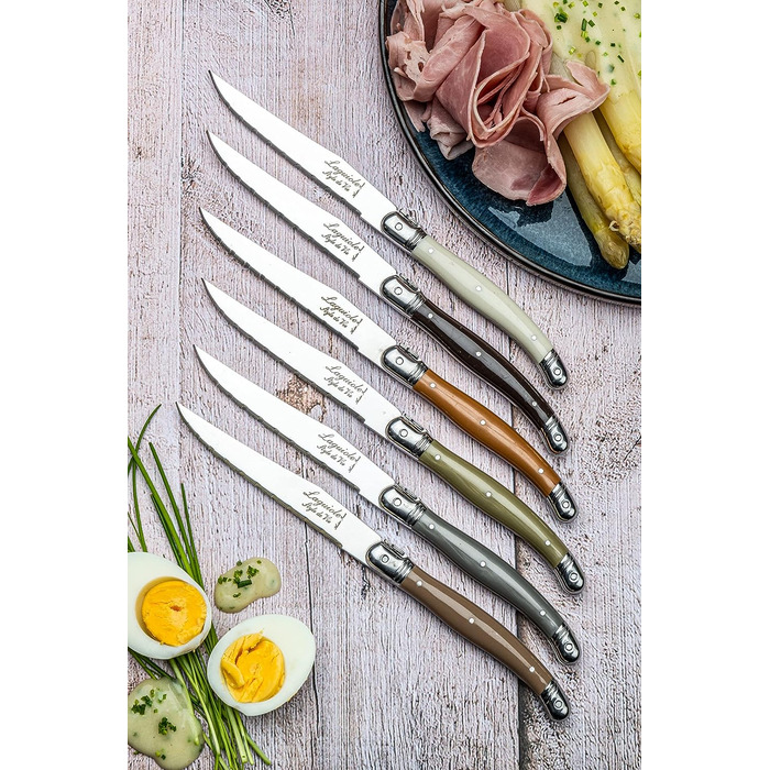 Набор ножей для стейка с подставкой 7 предметов Premium Line Laguiole Style de Vie