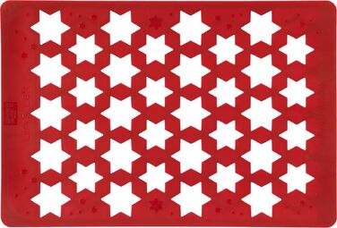 Форма для выпечки в виде звездочек, 26 x 38 х 1,1 см, красная, RBV Birkmann