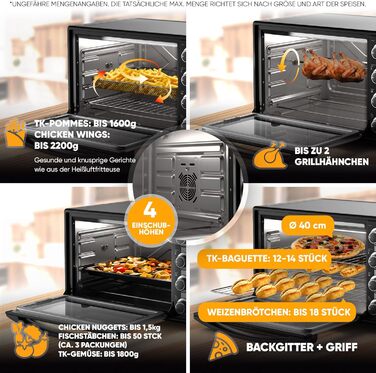 Мини-духовка с конвекцией воздуха 60 л CYCLONE PRO+ Stillstern