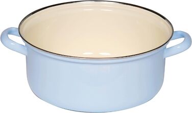 Кастрюля без крышки 24 см 4 л, эмаль, голубая Riess 0282-006