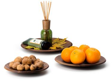 Чаша орех Ø 25 х 3 см Continenta