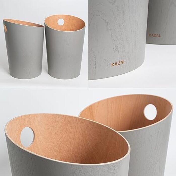 Мусорное ведро , светло-серое Kazai.