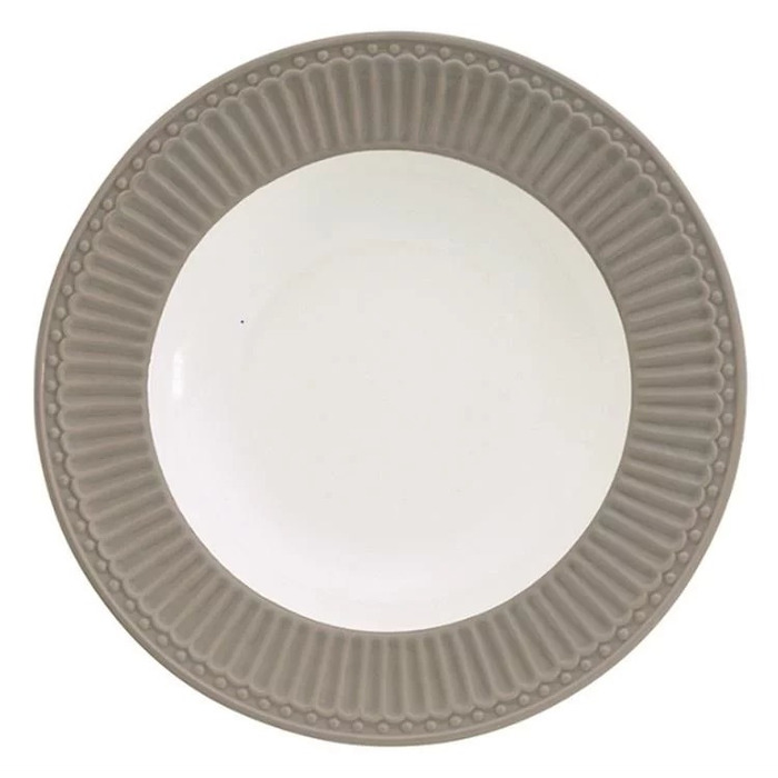 Тарелка глубокая 21,5 см, серая Alice GreenGate