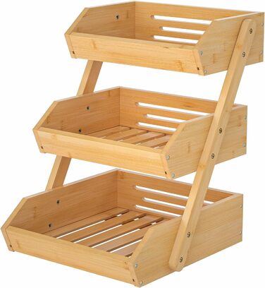 Бамбуковая этажерка для фруктов 41,3 см Natural G.a HOMEFAVOR