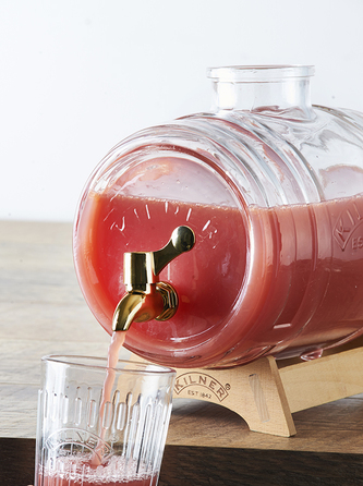 Диспенсер для напитков на подставке 1 л прозрачный Barrel Kilner