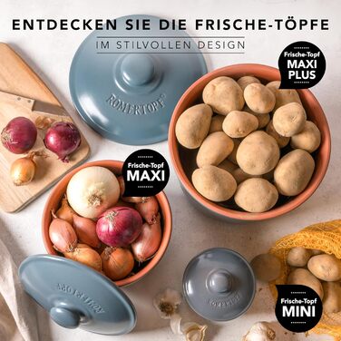 Набор горшков для хранения 3 предмета Grey Römertopf