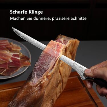 Профессиональный нож для ветчины из нержавеющей стали 25 см PAUDIN