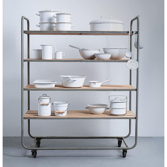 Миска 4 л 28 см, эмалированная, белая Riess 0296-033