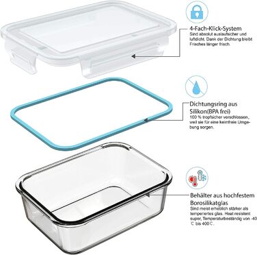 Набор контейнеров для еды 9 предметов GENICOOK