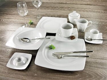Столовый сервиз на 6 человек 50 предметов White Celebration series CreaTable