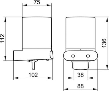 Дозатор для жидкого мыла 180 мл,  металлический, настенный Keuco
