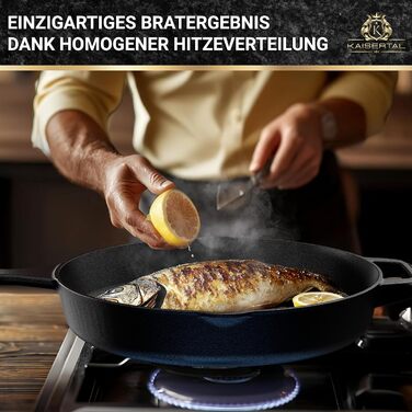 KAISERTAL Сковорода для стейка 31 х 5 см чугунная Black KAISERTAL