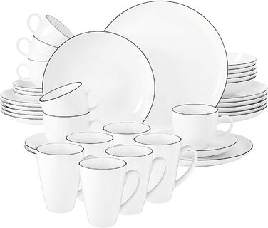 Комбинированный сервиз 36 предметов Black Line Lido Seltmann Weiden