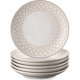 Набор десертных тарелок 22 см 6 предметов Vintage White DOWAN