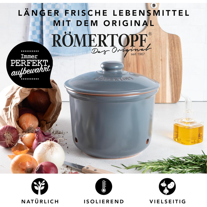 Горшок для хранения 2,8 л Grey Römertopf