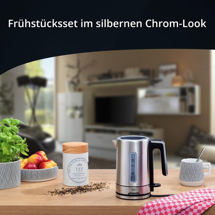 KHG Электрочайник 1 л нержавеющая сталь/пластик WK-105 ES KHG