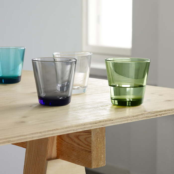 Стаканы 210 мл прозрачные синие 2 предмета Kartio Iittala