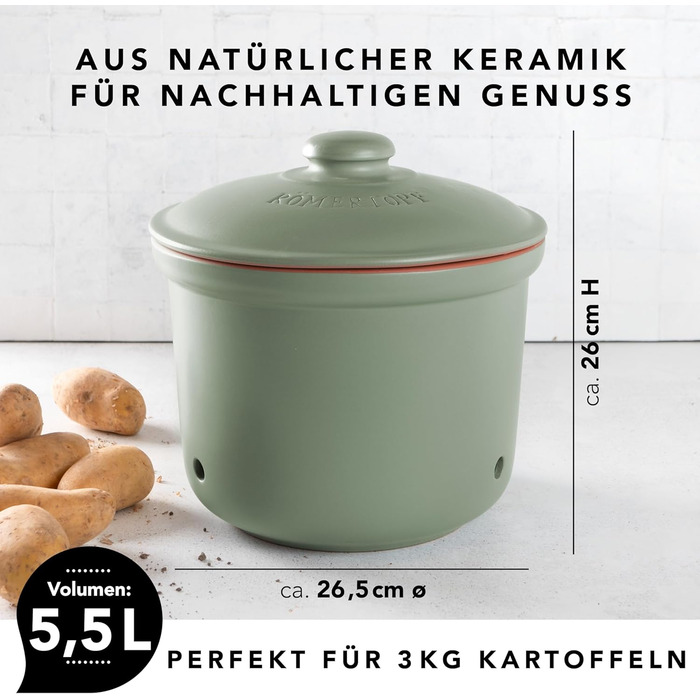 Горшок для хранения 5,5 л Green Maxi Plus Römertopf