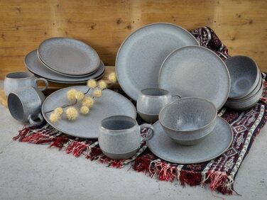 Столовый сервиз на 4 человека 16 предметов Grey Loft Stone Series CreaTable