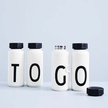Термос V 500 мл белый AJ Thermosflasche Design Letters