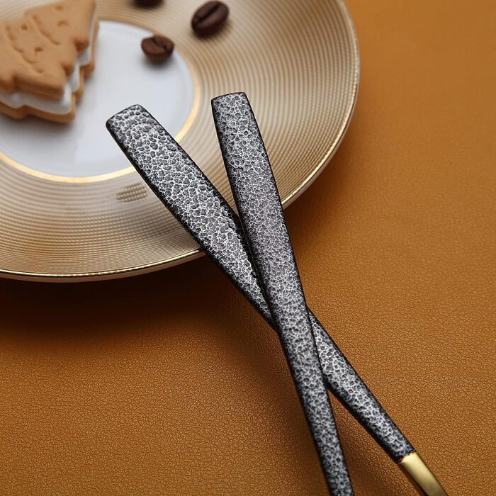 Набор столовых приборов 30 предметов Black Gold HOMQUEN