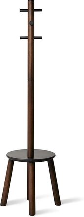 Вешалка-табурет 50 х 165 х 50 см темный орех Pillar Umbra