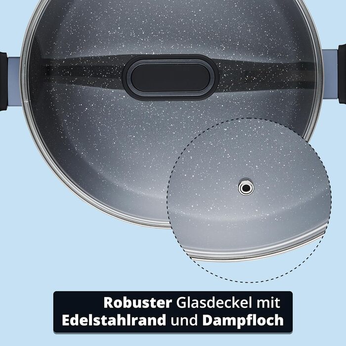 KHG Набор из 3 кастрюль 16/20/24 см алюминий/антипригарное покрытие Lightblue KHG