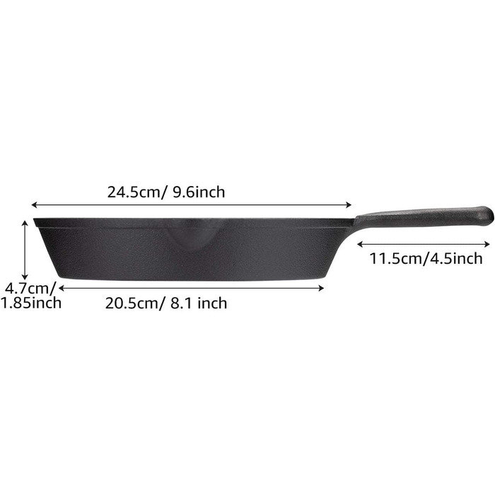 Чугунная сковорода 24,5 см Overmont