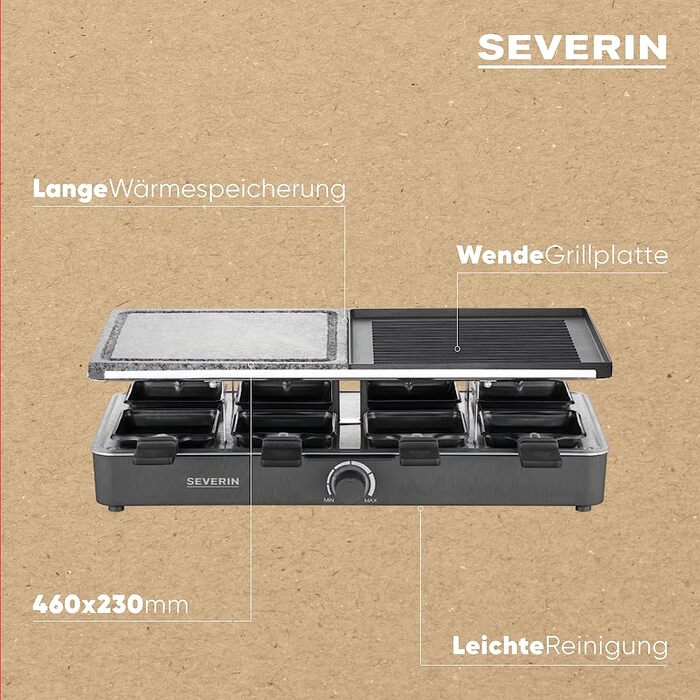 Гриль-раклетница 46 х 23 см 1300 Вт SEVERIN