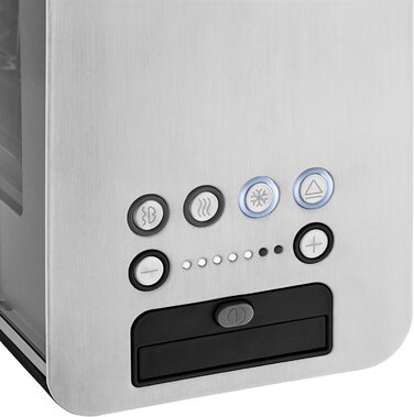 Стеклянный тостер WMF Lono / на 2 ломтика / с насадкой для булочек / 7 ступеней