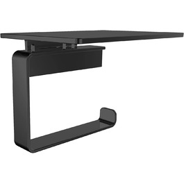 Держатель для туалетной бумаги с полкой, черный Emco Loft