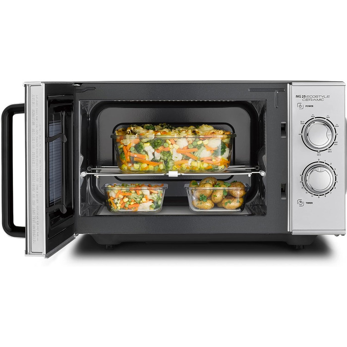 CASO Микроволновая печь с решеткой для гриля MG 25 сталь/пластик Ecostyle CASO