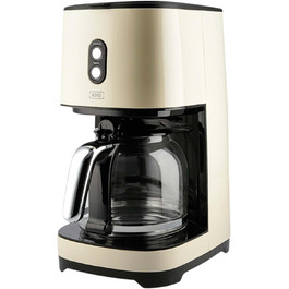 KHG Кофемашина 1,5 л 900 Вт нержавеющая сталь/пластик Cream KHG