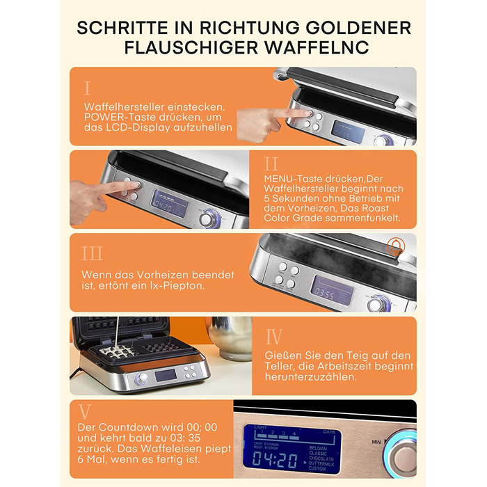 Вафельница c антипригарным покрытием 1600 Вт Thermal Pro FOHERE