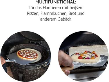 Лопатка для пиццы 74 х 30 х 3 см алюминий/древесина дуба BOSKA