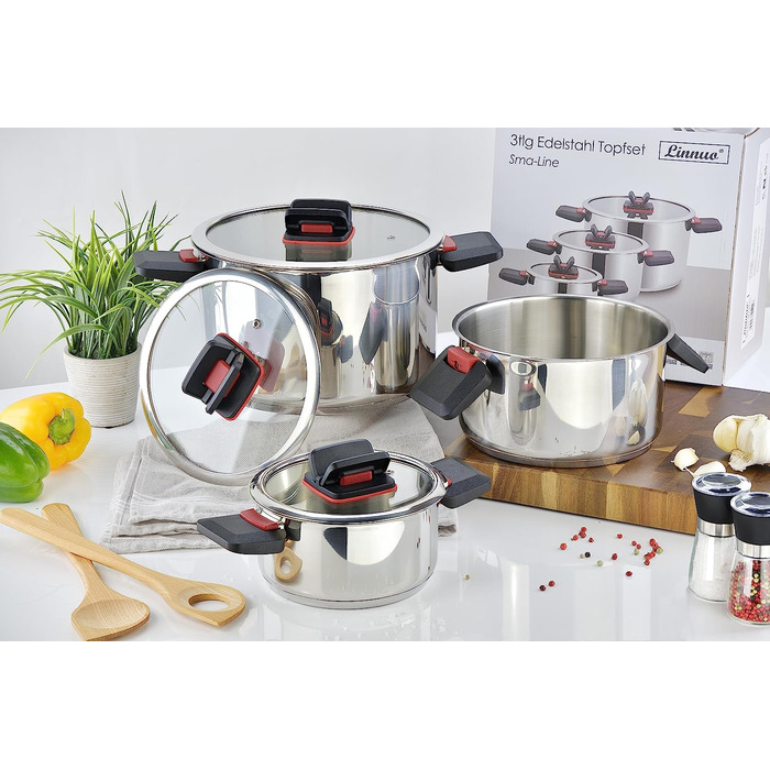 Набор из 3 кастрюль Sma-Line Linnuo