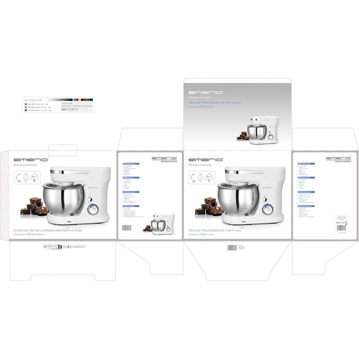 Кухонный комбайн 5 л 1000 Вт Retro Emerio