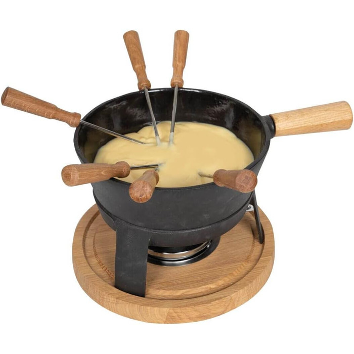 BOSKA Набор для сырного фондю 6 предметов чугун/сталь/дуб Pro L BOSKA